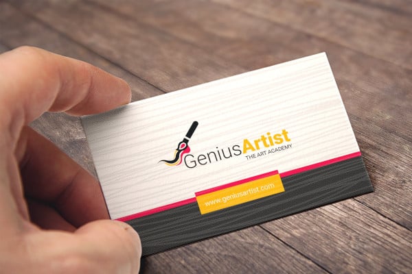 business card for artist painter