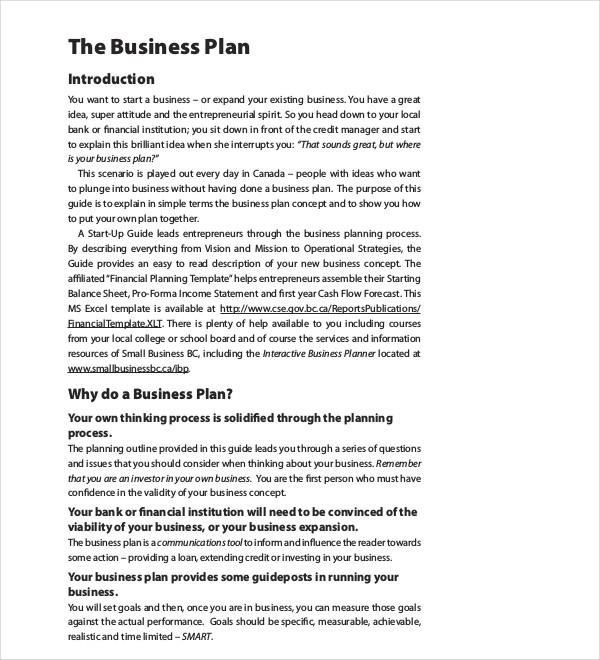 financial times writing a business plan pdf