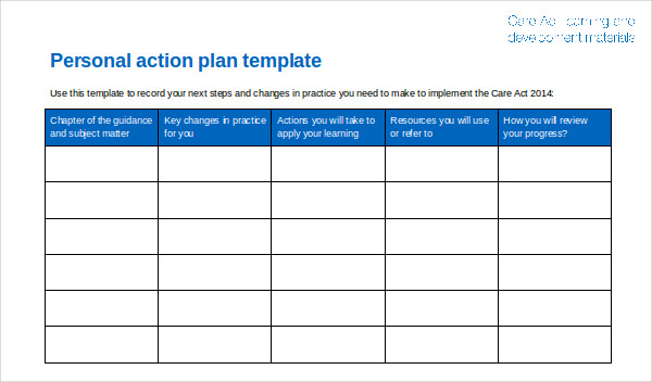 7+ Personal Action Plan Templates - Pdf, Doc