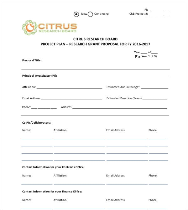 citrus research board project plan