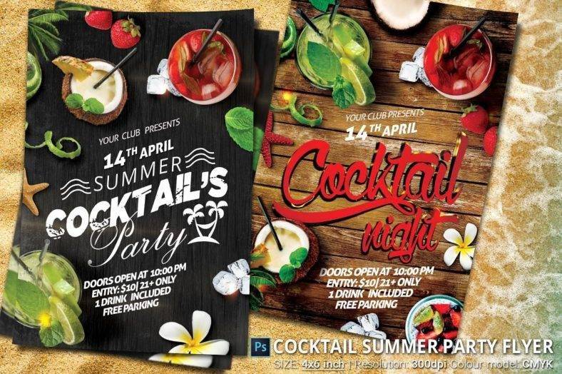 cocktail summer party flyer 788x524