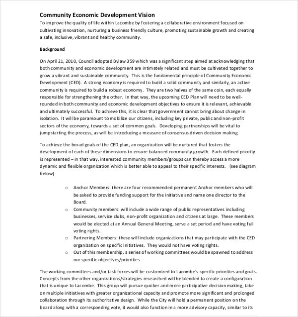community development business plan pdf