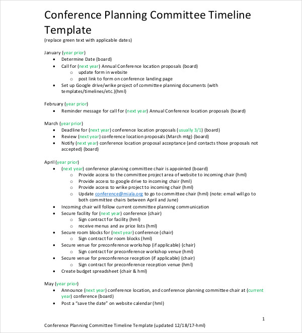 7 Conference Project Plan PDF DOC