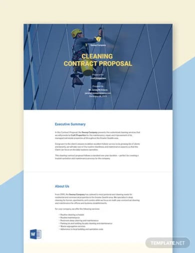 contract proposal sample template