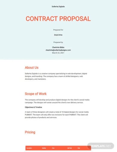 contract proposal template