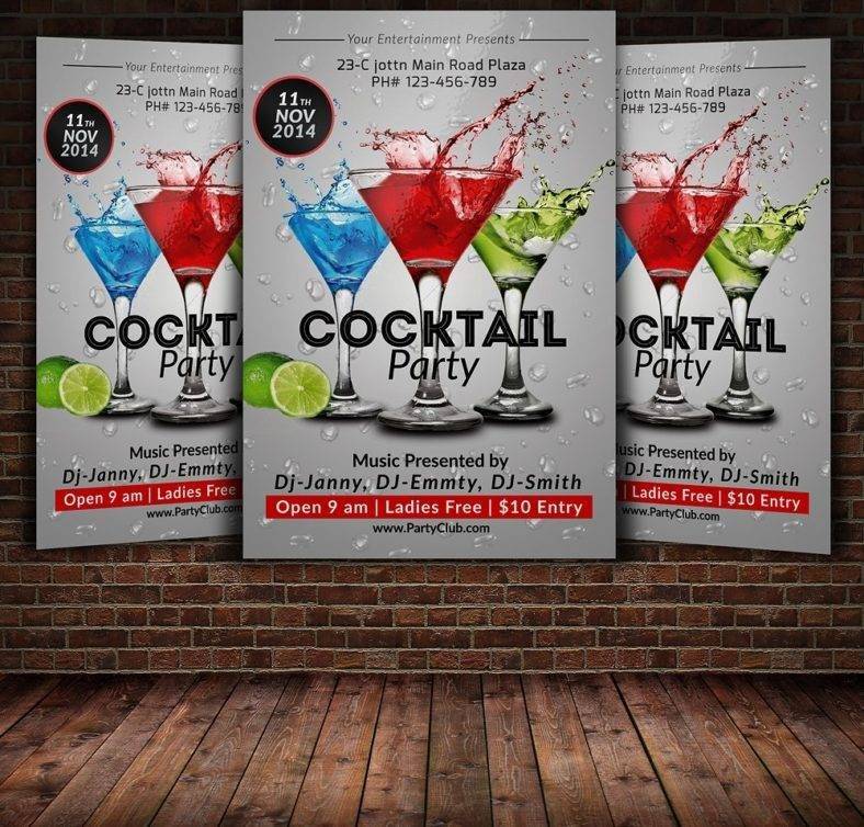 drink party flyer template 788x754