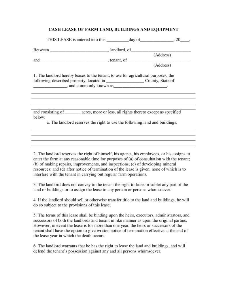 13 farm lease agreement templates pdf word free