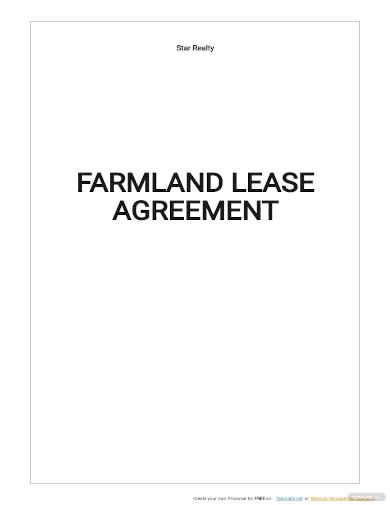 14 Farm Lease Agreement Templates Pdf Word 1344