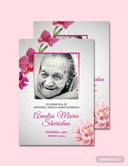 free funeral memorial card template
