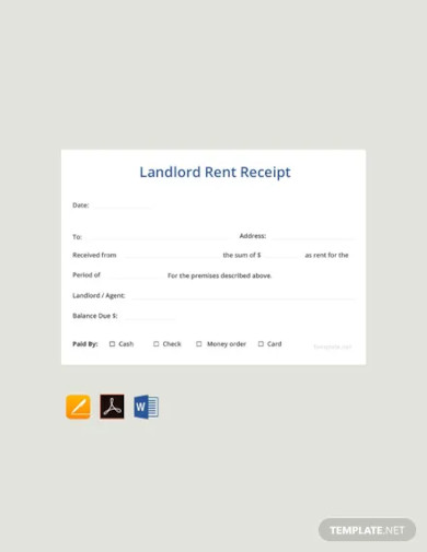free sample landlord rent receipt template