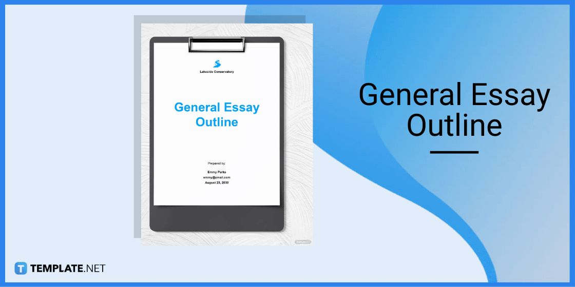 general essay outline template