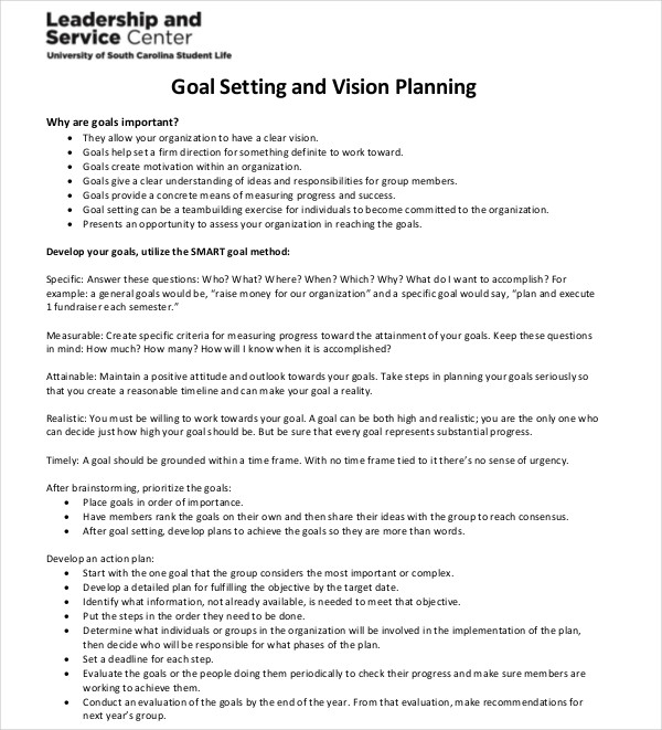 9+ Goal Development Plan Templates PDF, Docs