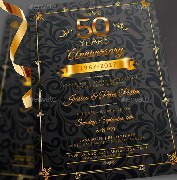 golden-anniversary-invitation