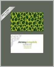 green-business-card-with-leaves