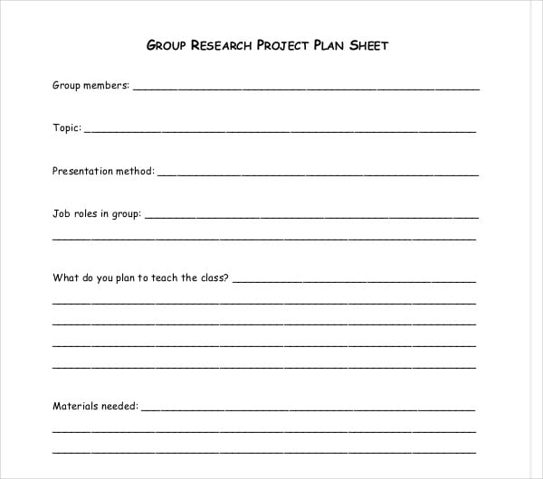student research project template