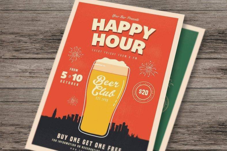 happy hour beer festival flyer 788x524