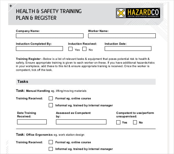 13+ Safety Training Plan Templates Word Google Docs Apple Pages