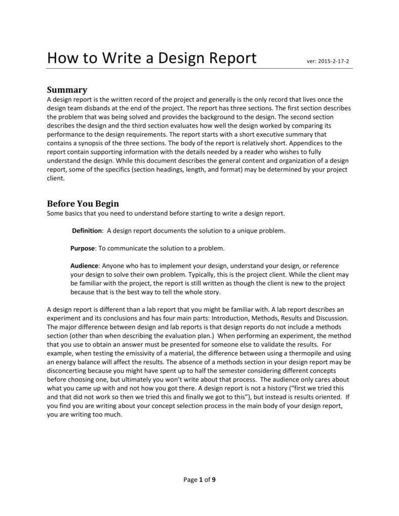 14+ Design Report Templates - PDF, DOC | Free & Premium Templates