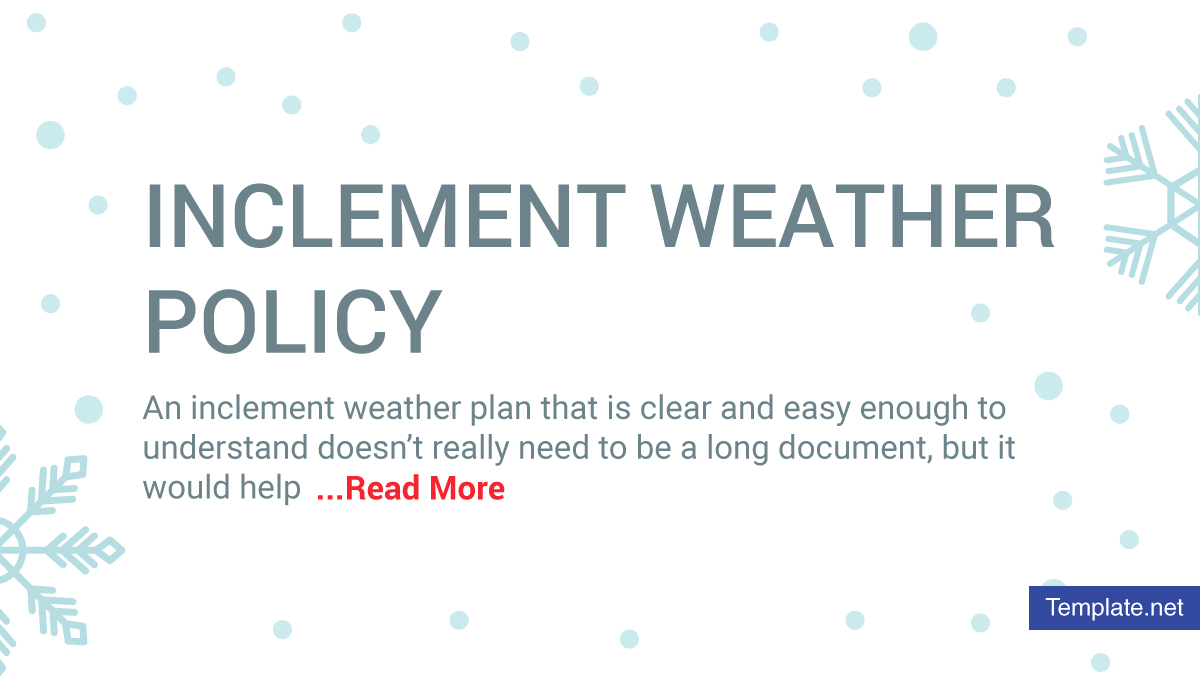 Inclement Weather Policy Template