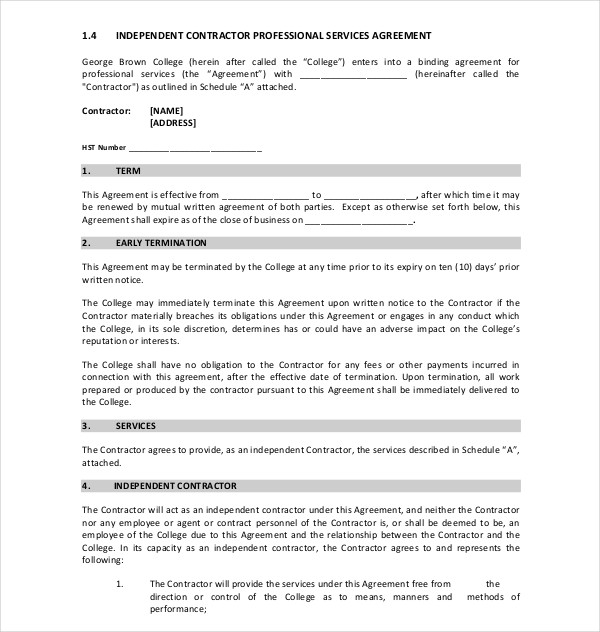 14+ Professional Services Agreement Templates - PDF, Word, Docs