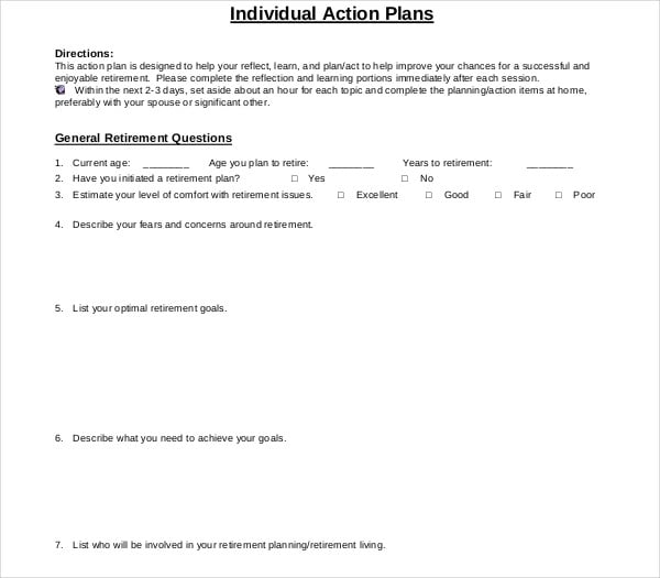 individual action plans