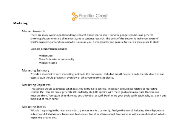 11  Insurance Marketing Plan Templates PDF Docs