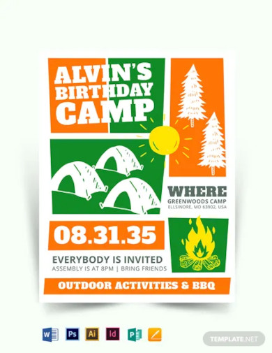 kid birthday event flyer template