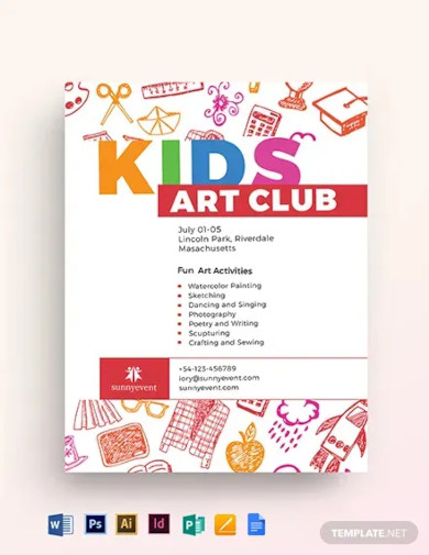 kids club flyer template