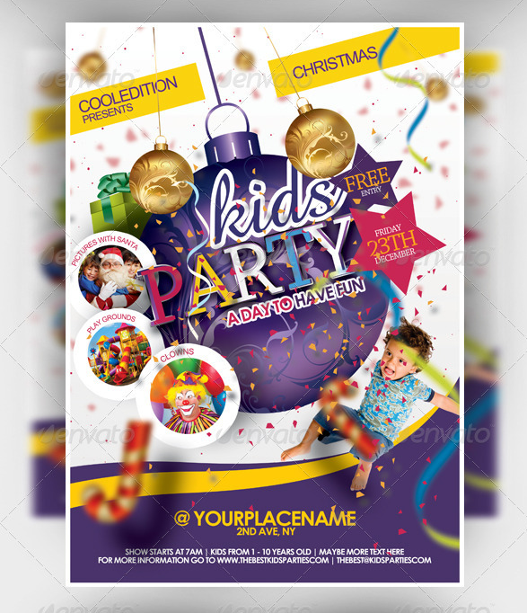 kids party flyer