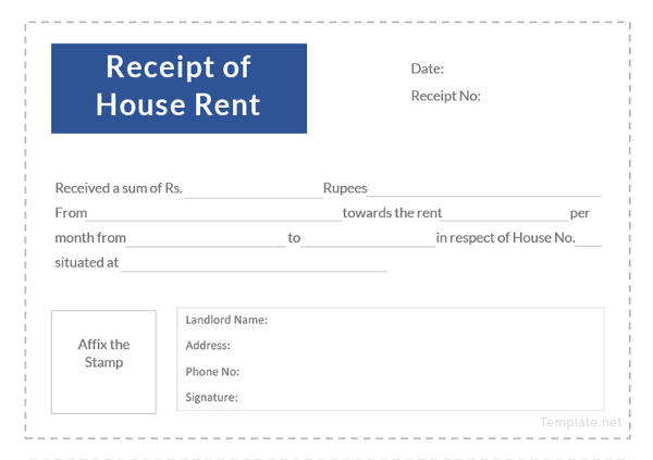 landlord rent receipt template