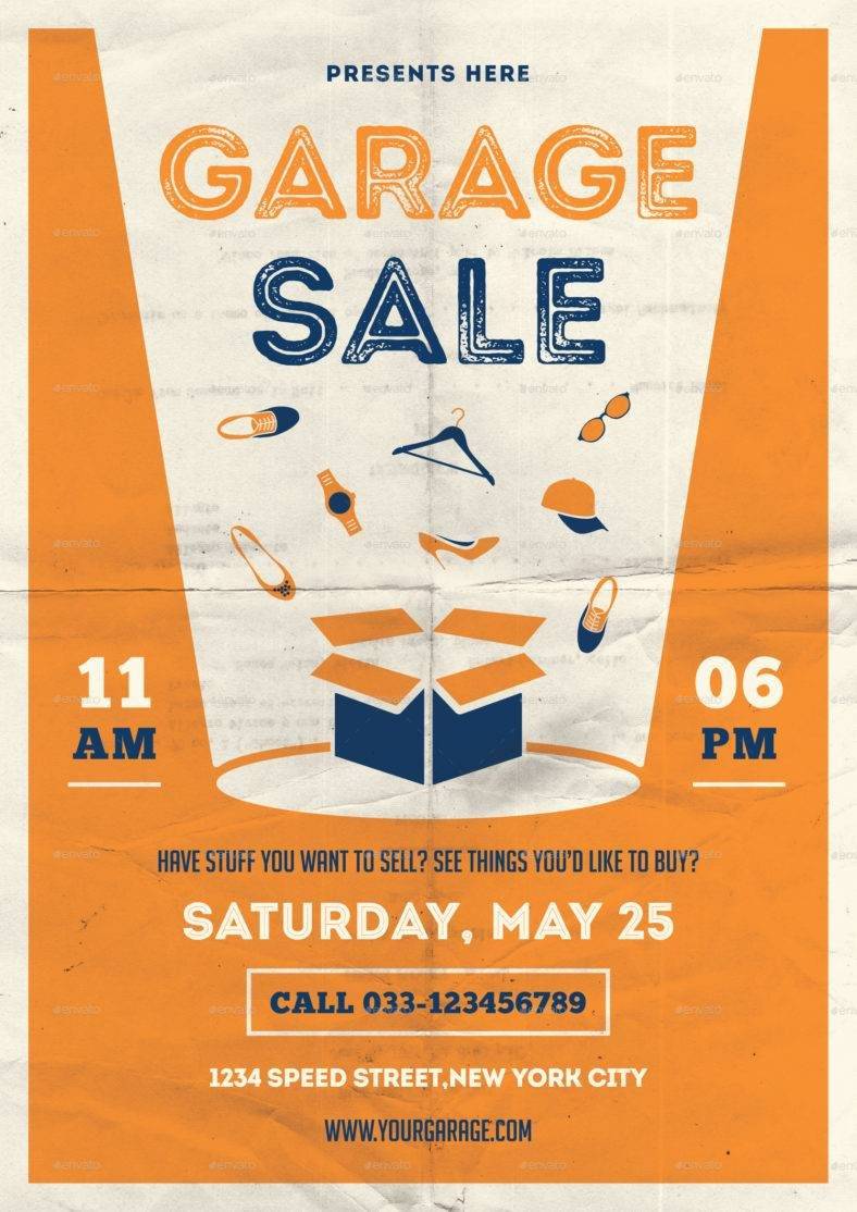 minimal garage sale flyer 788x