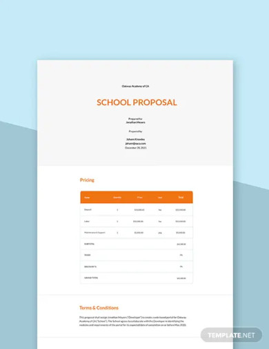 one-page-school-proposal-template