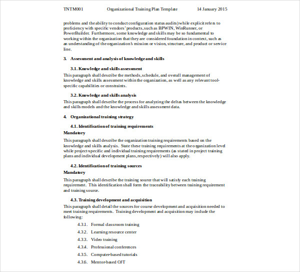 6+ Organizational Training Plan Templates - PDF, DOC