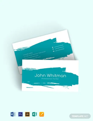 painter business card template
