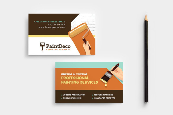 22+ Painter Business Card Designs & Templates - PSD, AI, InDesign