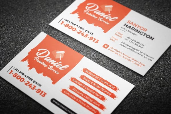 painting service business card