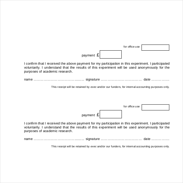 payment confirmation receipt template