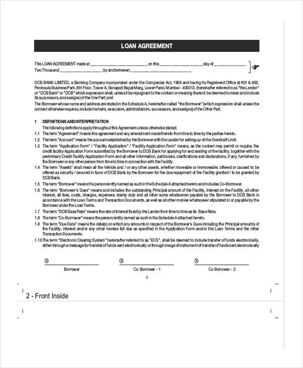 How to Make a Car Loan Agreement Form Templates