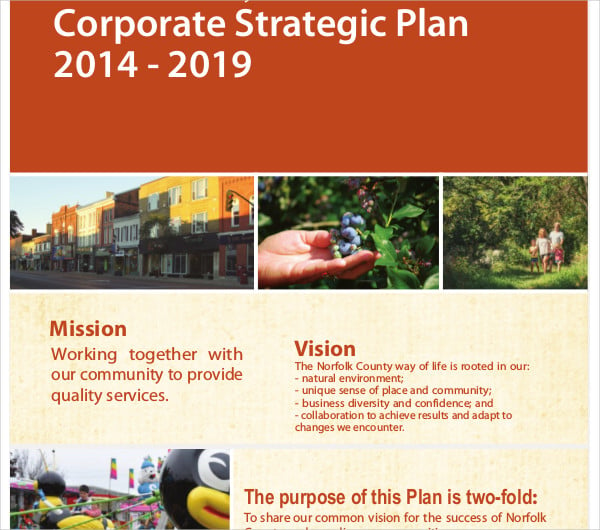 printable corporate strategic plan