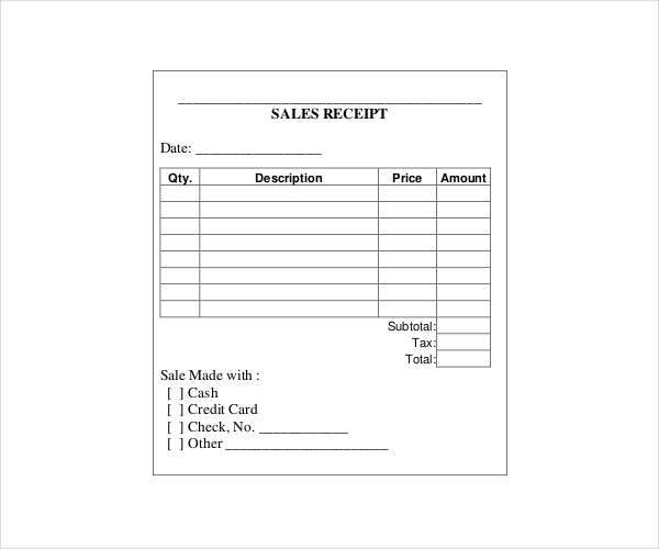 23 printable cash receipt templates pdf word free