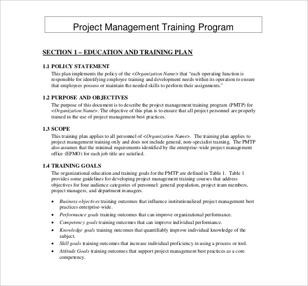 9+ Corporate Training Plan Templates - PDF, DOC, Apple Pages