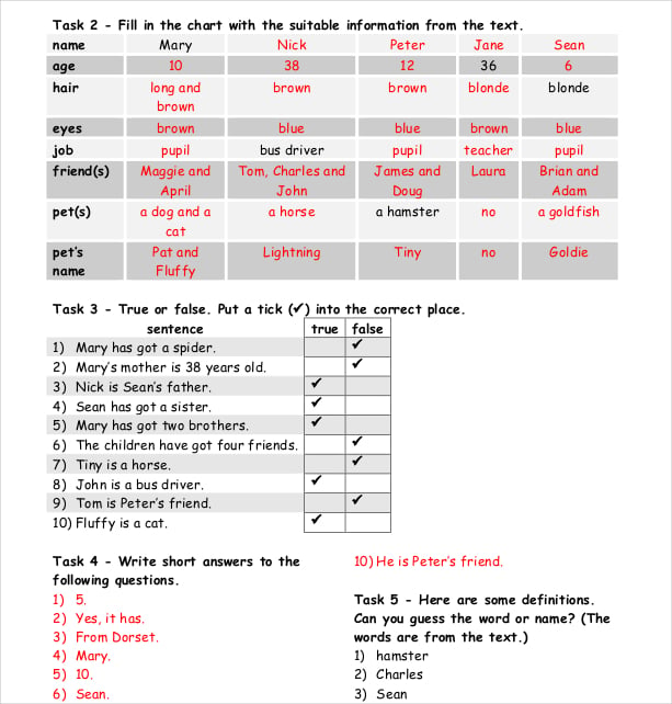 reading-comprehension-test-sheet1