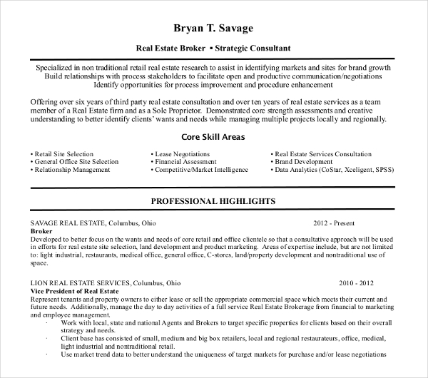 14+ Sample Executive Resume Templates - PDF, DOC | Free & Premium Templates