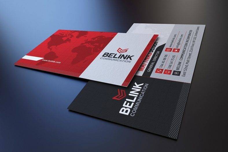 red corporate business card 788x