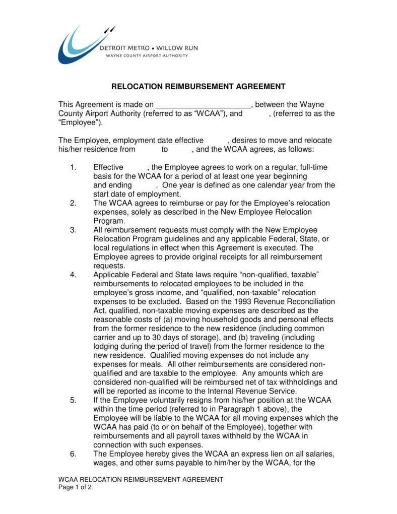 12+ Relocation Agreement Templates - PDF, Word
