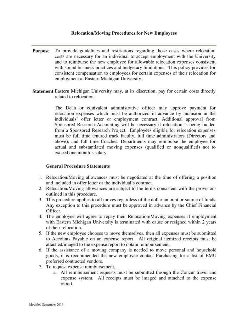 12  Relocation Agreement Templates PDF Word