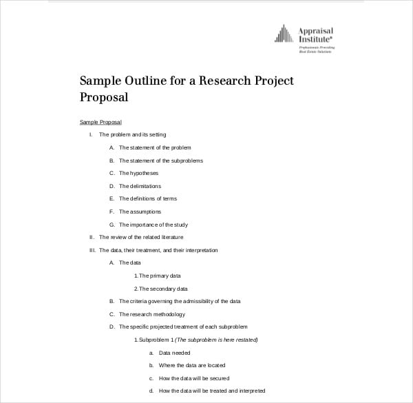 research proposal project outline
