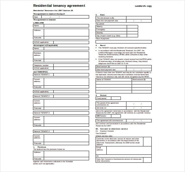 residential lease agreement