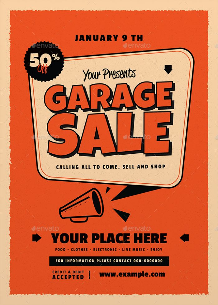 Garage Sale Flyer Template Word