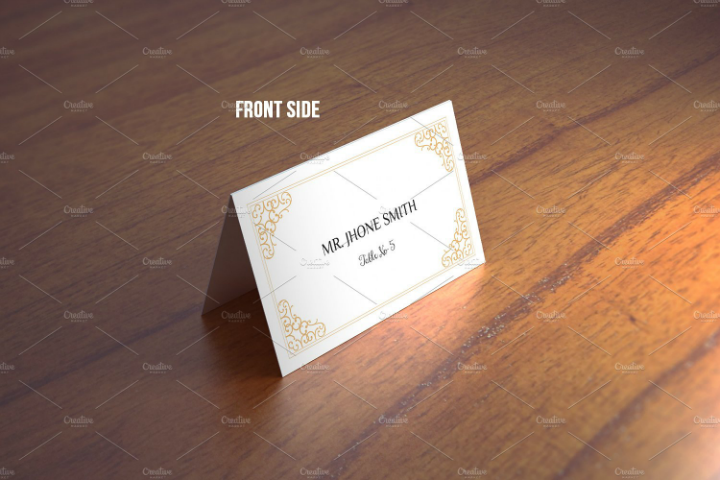 rustic name place card template